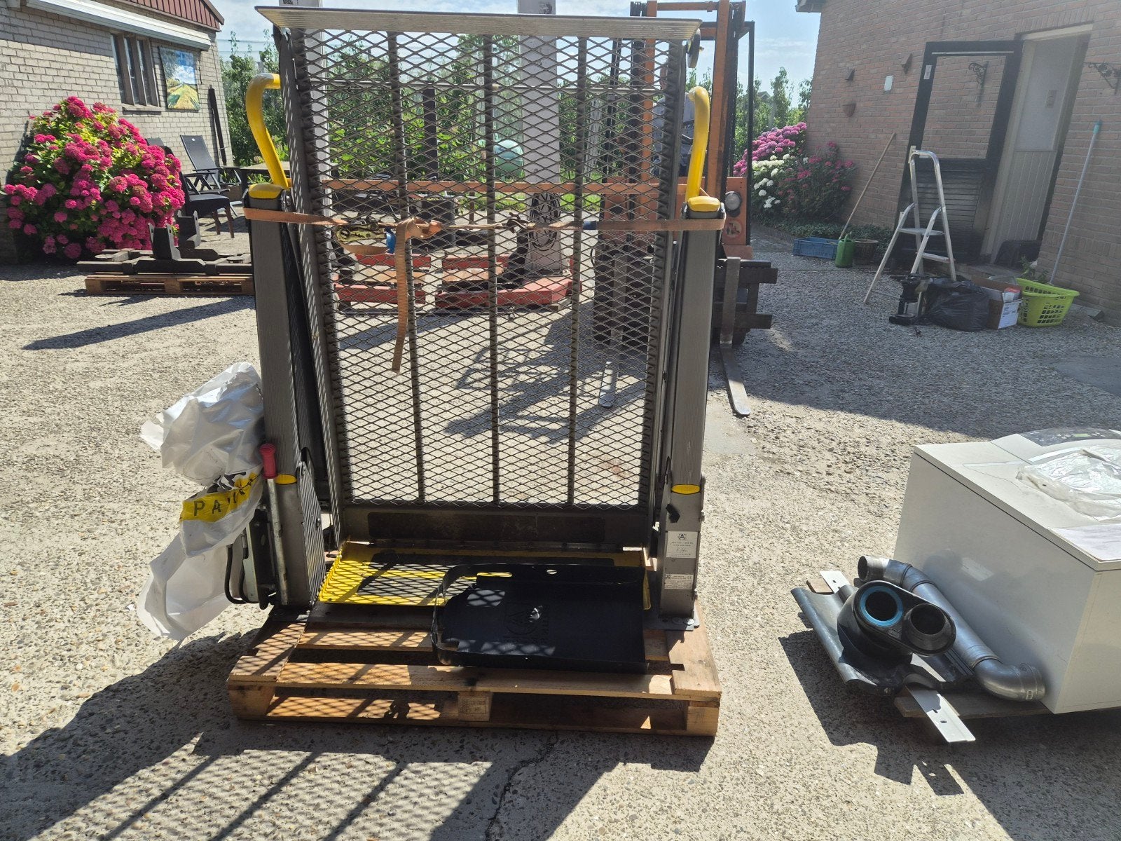 Rolstoel lift, Ophalen, Gebruikt, Duwrolstoel