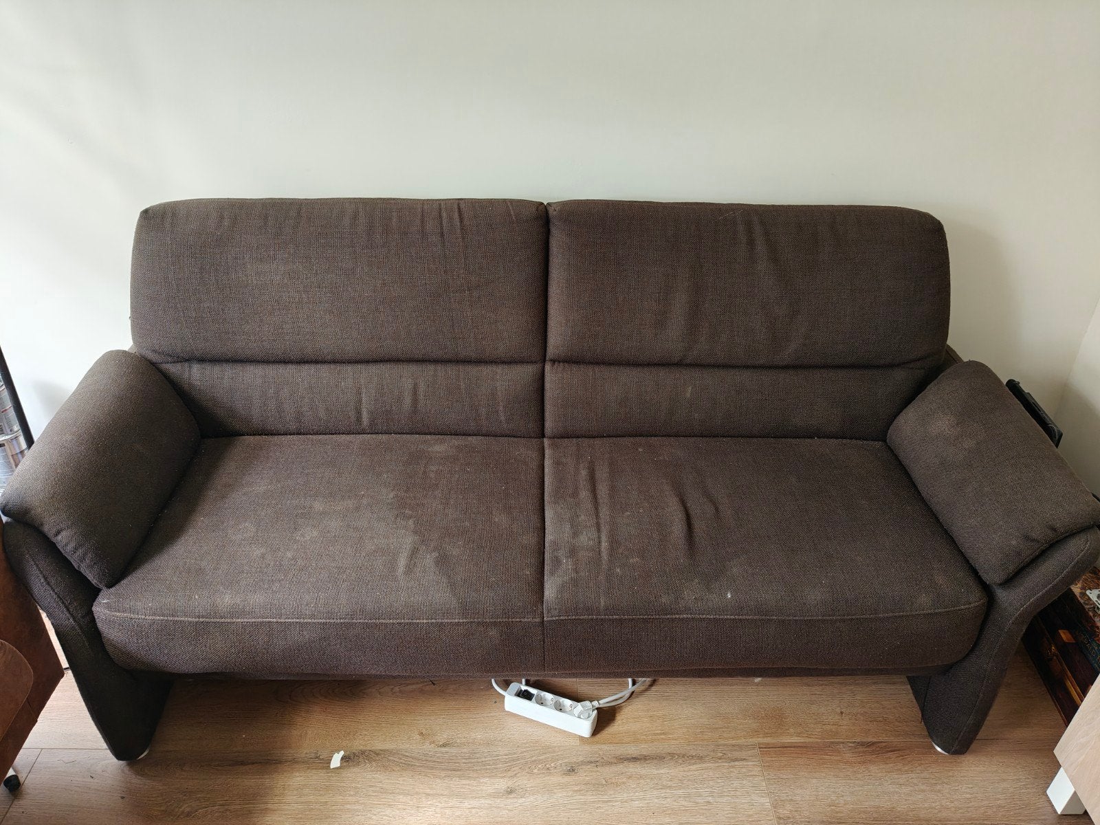 Comfortabele bank met uitschuifbare leuningen, Ophalen, Gebruikt, Driepersoons, 75 tot 100 cm