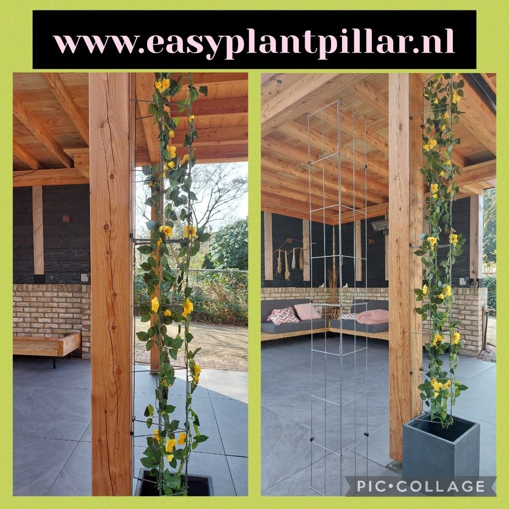 Plantenrekken tegen en om palen/staanders van overkappingen, Tuin en Terras, Ophalen of Verzenden, Overige materialen, Nieuw, Aluminium