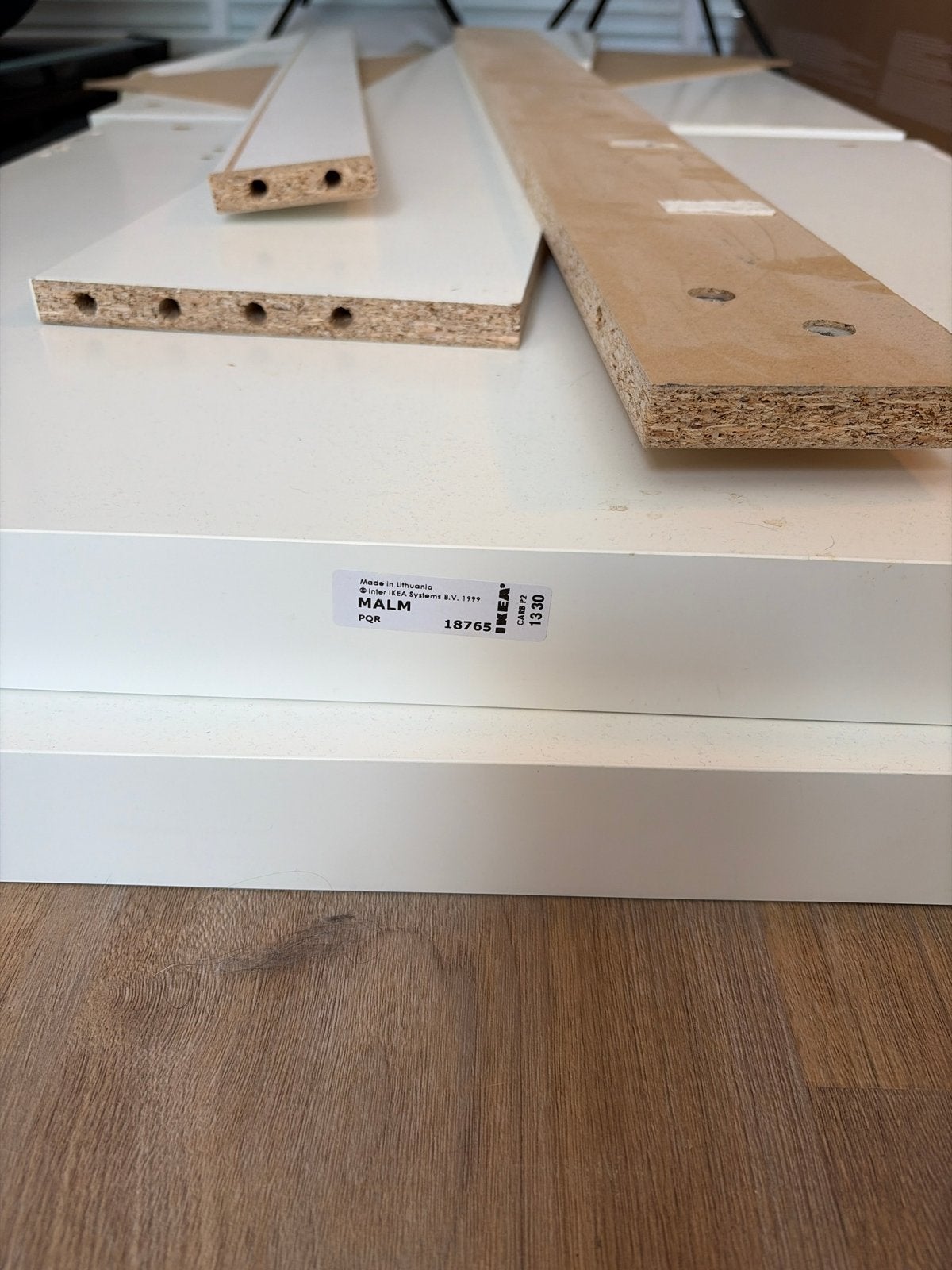 IKEA MALM bureau Wit, Ophalen, Gebruikt, 65 cm, Spaanplaat of MDF