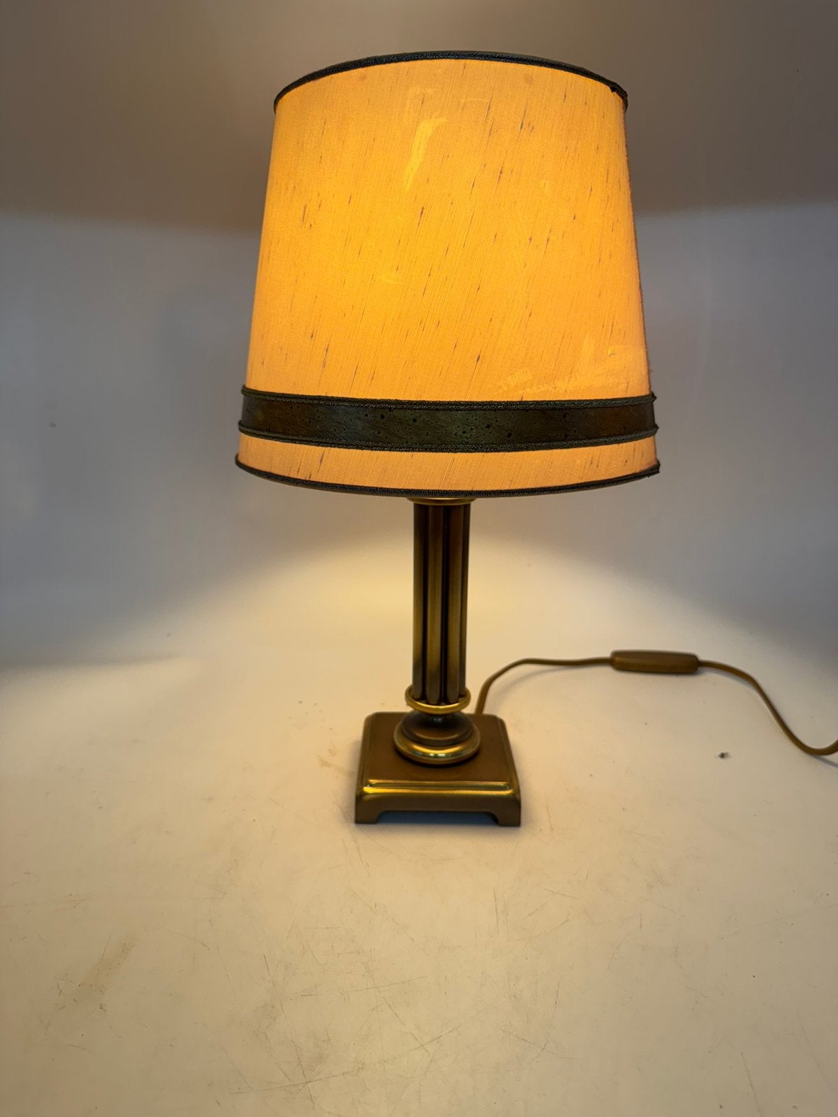 Vintage Herda Messing Kolomlamp | Kleine Schemerlamp, Ophalen of Verzenden