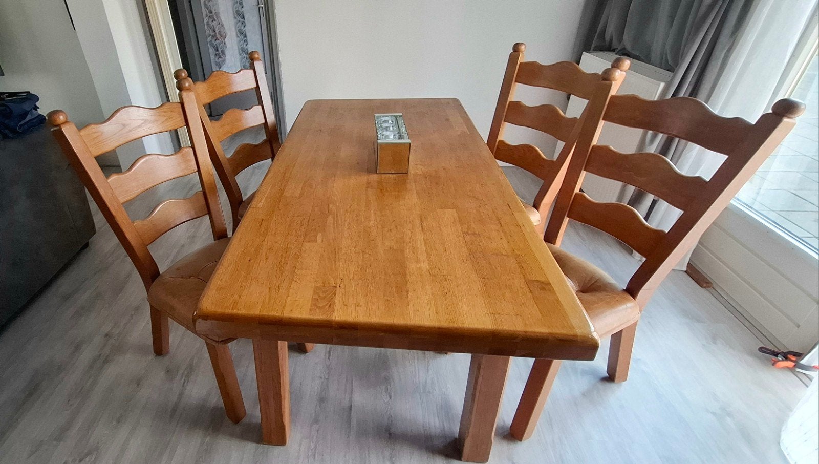 eethoek licht eiken, Ophalen, Eikenhout, 50 tot 100 cm, Zo goed als nieuw