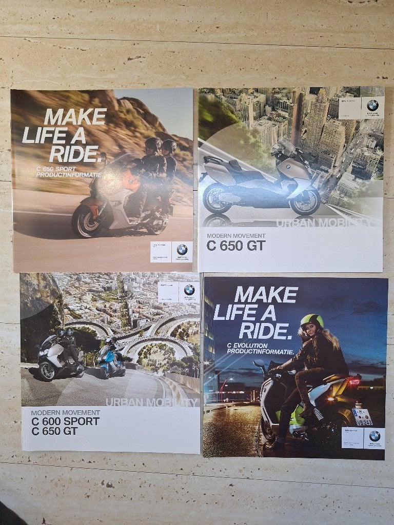BMW motorscooter C 650 C , Evolution , GT en C 600 folders, Ophalen of Verzenden, Zo goed als nieuw, BMW
