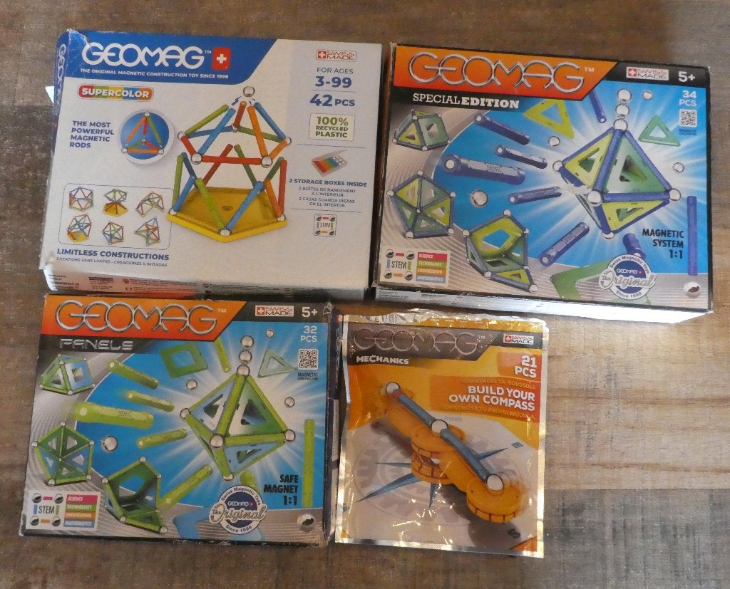 3 dozen Geomag + zakje 129 stuks., Kinderen en Baby's, Ophalen of Verzenden, Zo goed als nieuw
