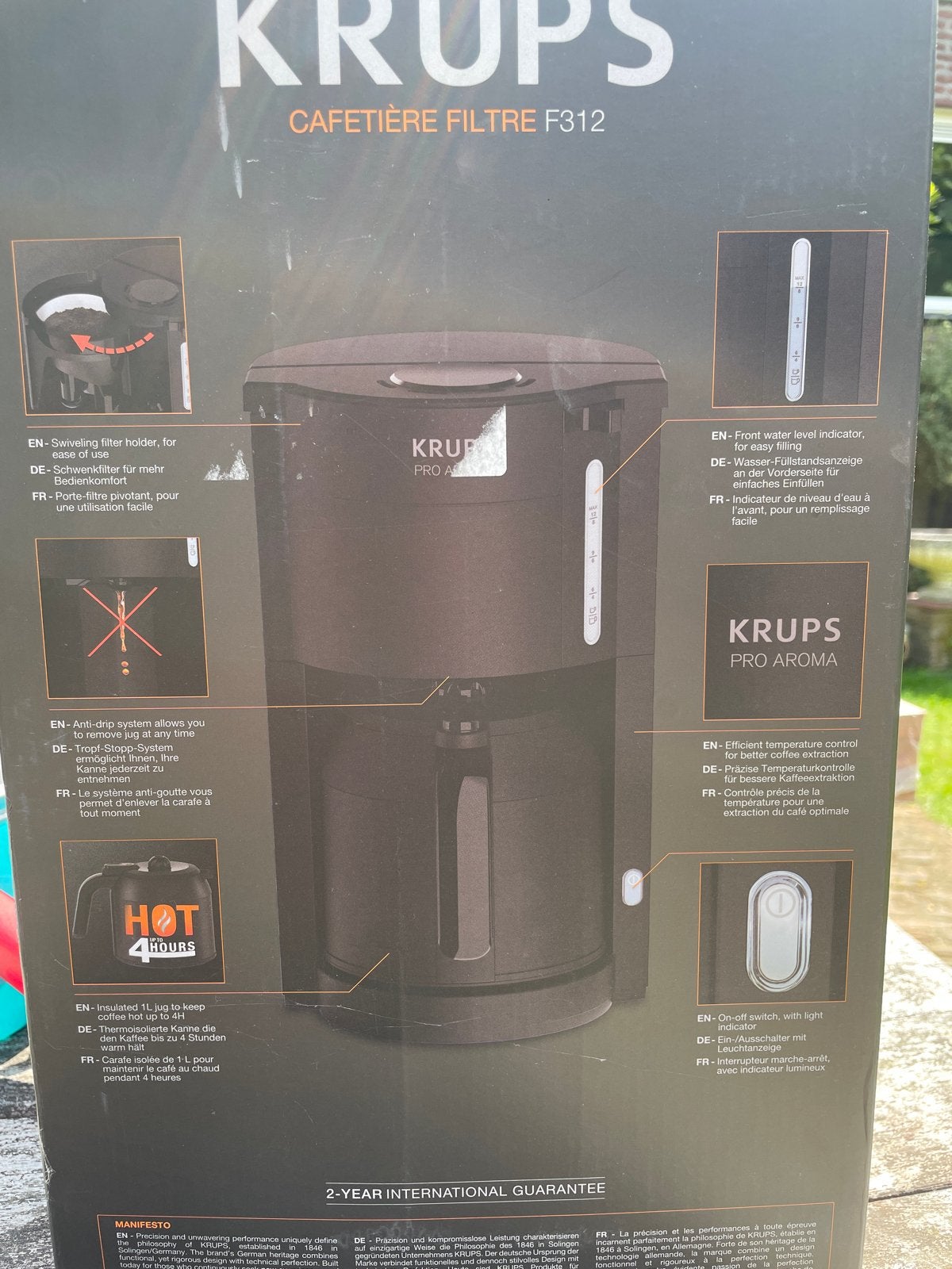Krups Cafetière Filtre F312 Koffiezetapparaat, Witgoed en Apparatuur, Ophalen, Afneembaar waterreservoir, Gemalen koffie, 4 tot 10 kopjes