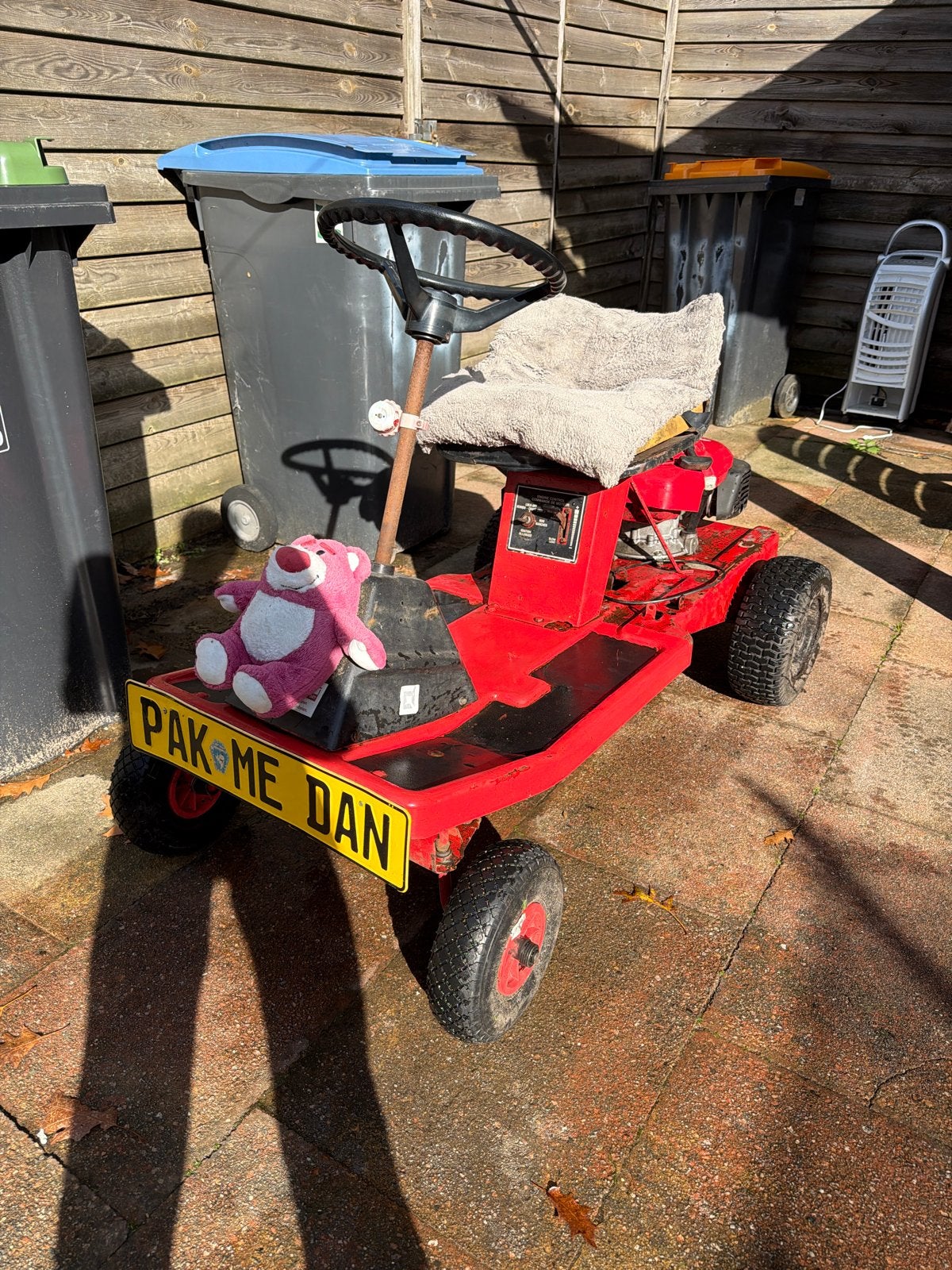Omgebouwde Honda HR1950 Grasmaaier met Aanhanger, Tuin en Terras, Ophalen of Verzenden, Gebruikt, Benzine-grasmaaier, Versnellingen