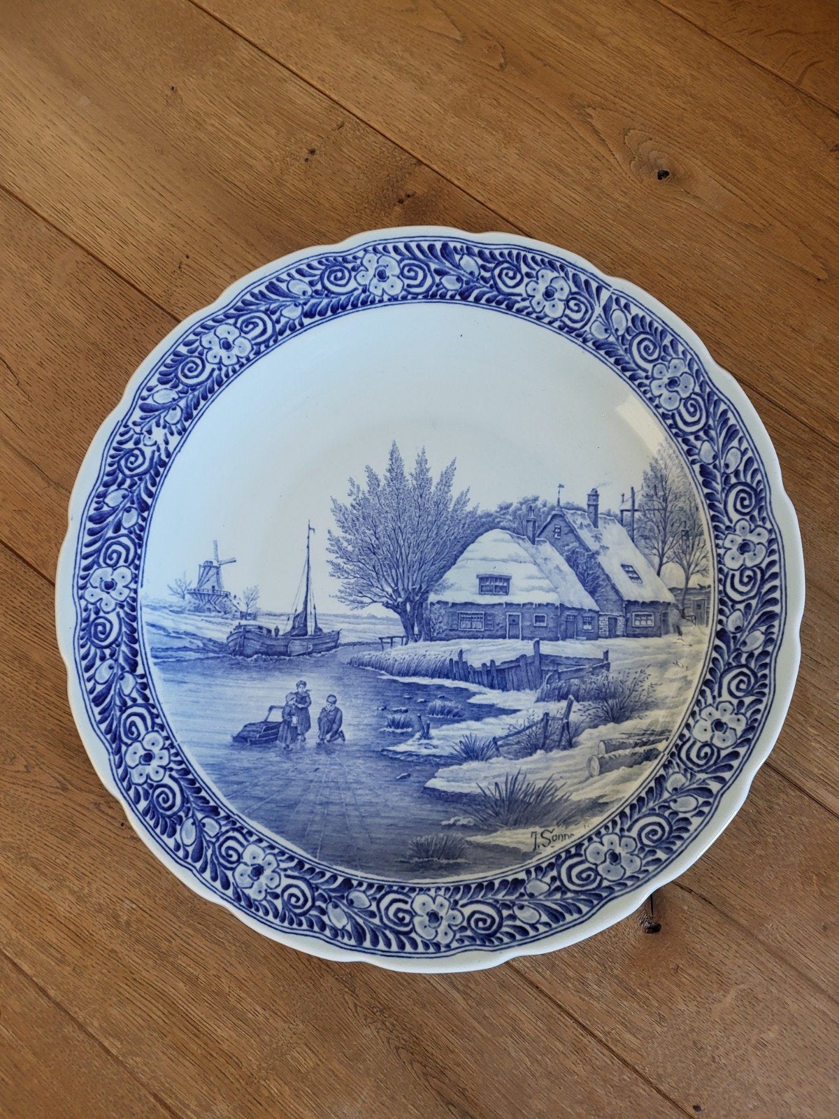 delfts blauw bord, Antiek en Kunst, Ophalen of Verzenden
