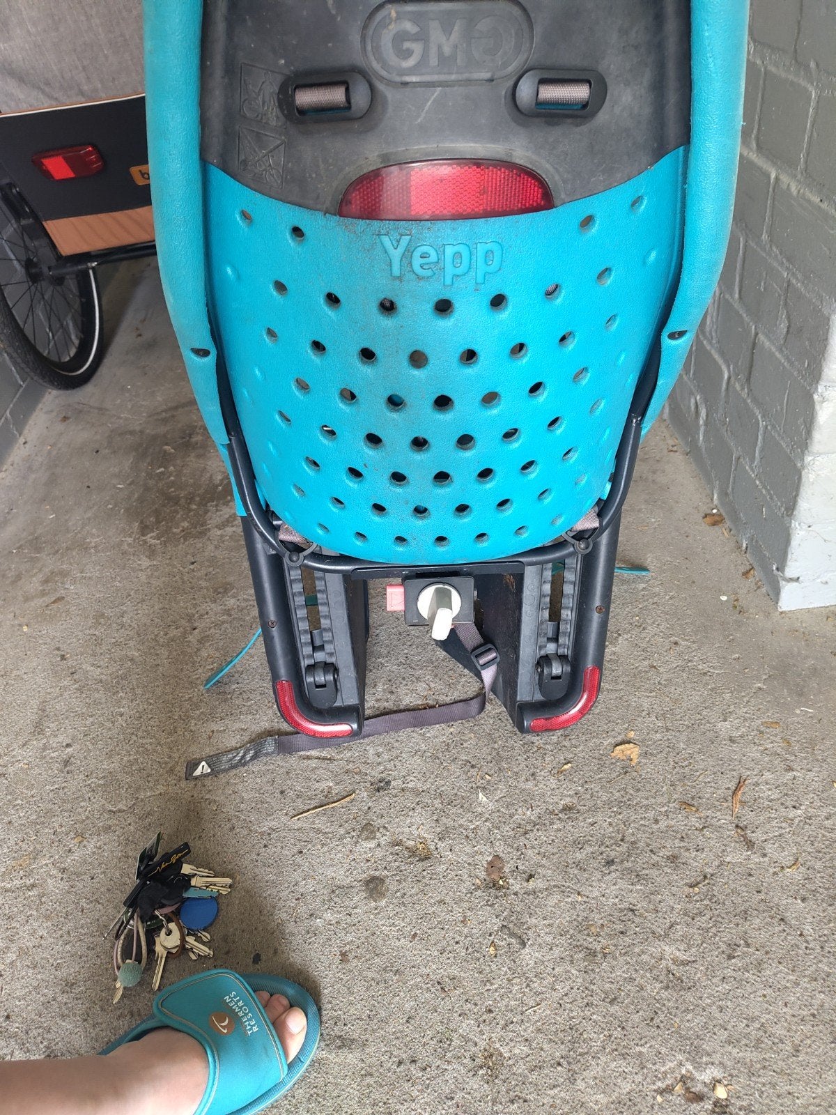 Yepp achteropzitje met verhoger voor electrische fiets, Ophalen, Achterzitje, Yepp, 9 t/m 18 kg