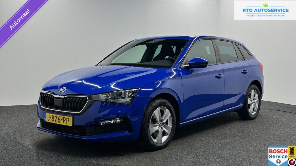 Skoda Scala 1.0 TSI Sport Business LM CRUISE CARPLAY ECC., Auto's, Skoda, Gebruikt, Met garantie (alle), Blauw, 49 €/maand