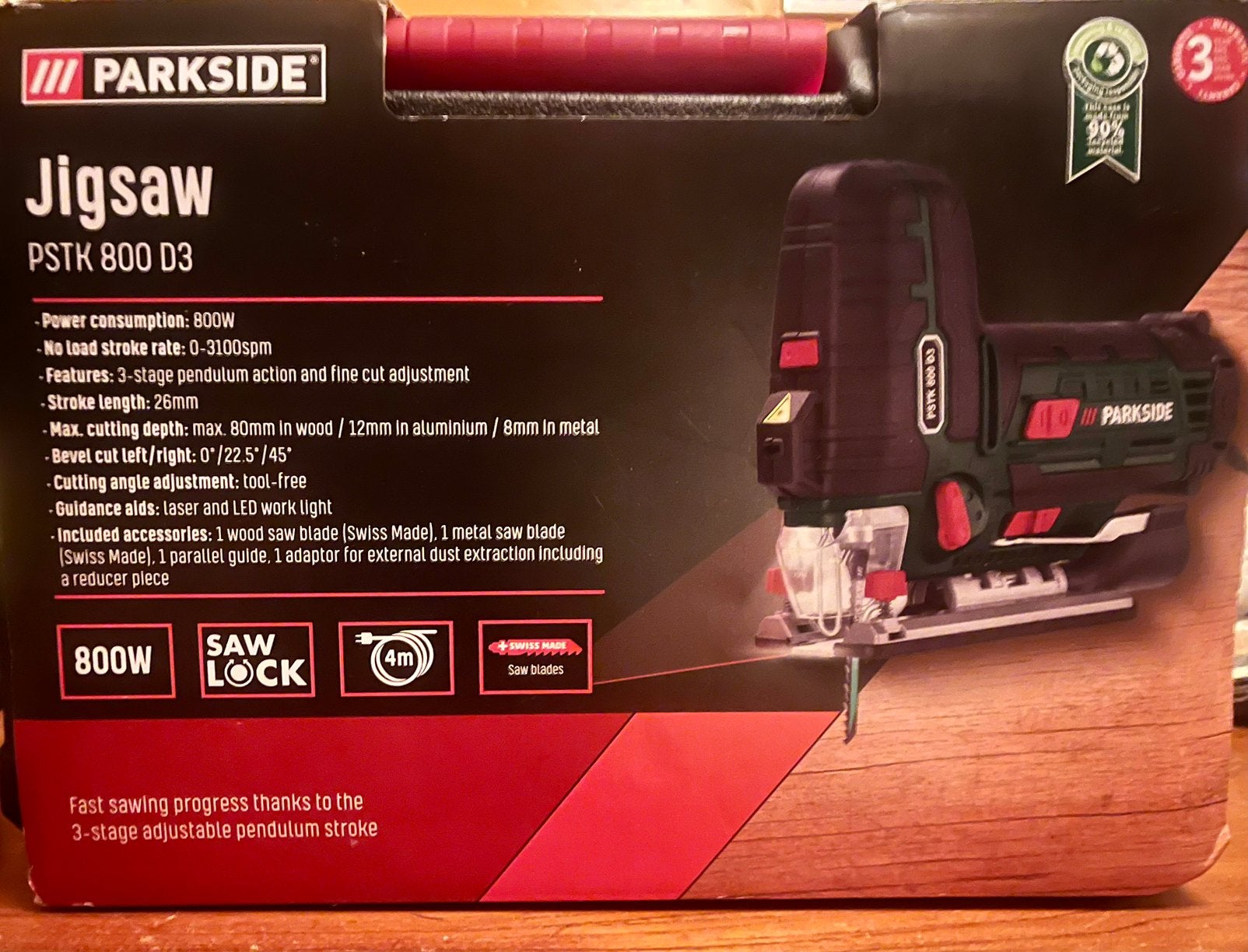 Parkside Decoupeerzaag 800 Watt (Nieuw), Doe-het-zelf en Verbouw, Ophalen of Verzenden, Nieuw, 600 tot 1200 watt, Decoupeerzaag