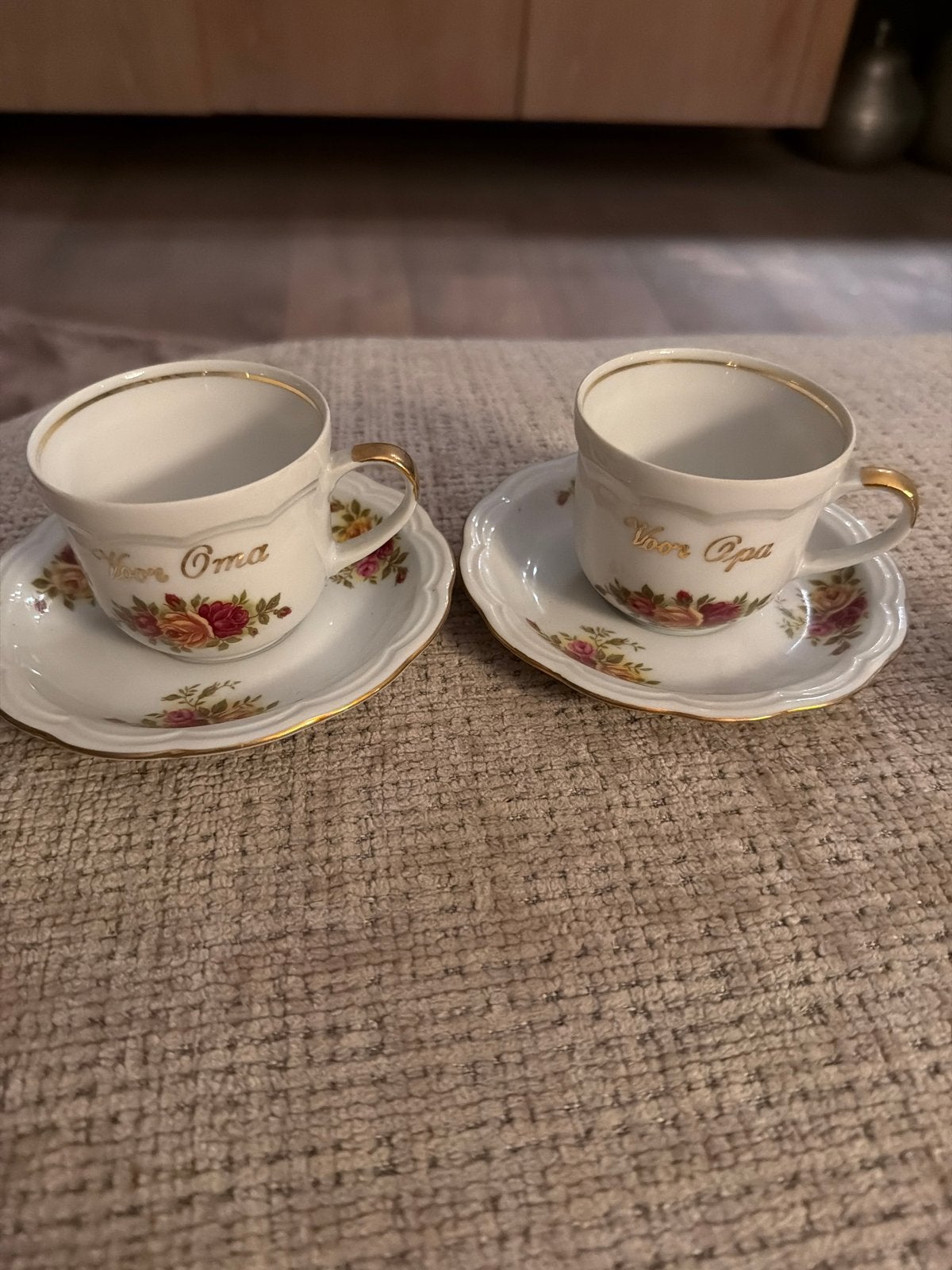 Winterling Bavaria Porseleinen Kopjes 'Voor Oma & Opa', Ophalen of Verzenden