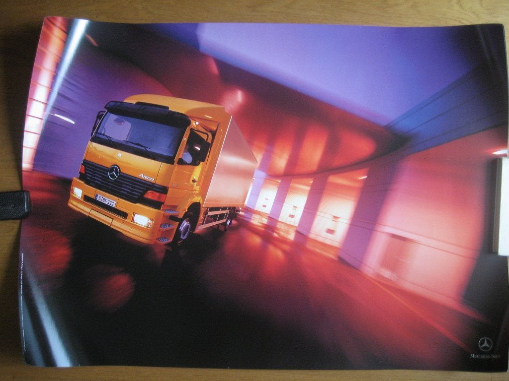 poster Mercedes-Benz Atego 1823 bakwagen, Ophalen of Verzenden, Nieuw, Mercedes