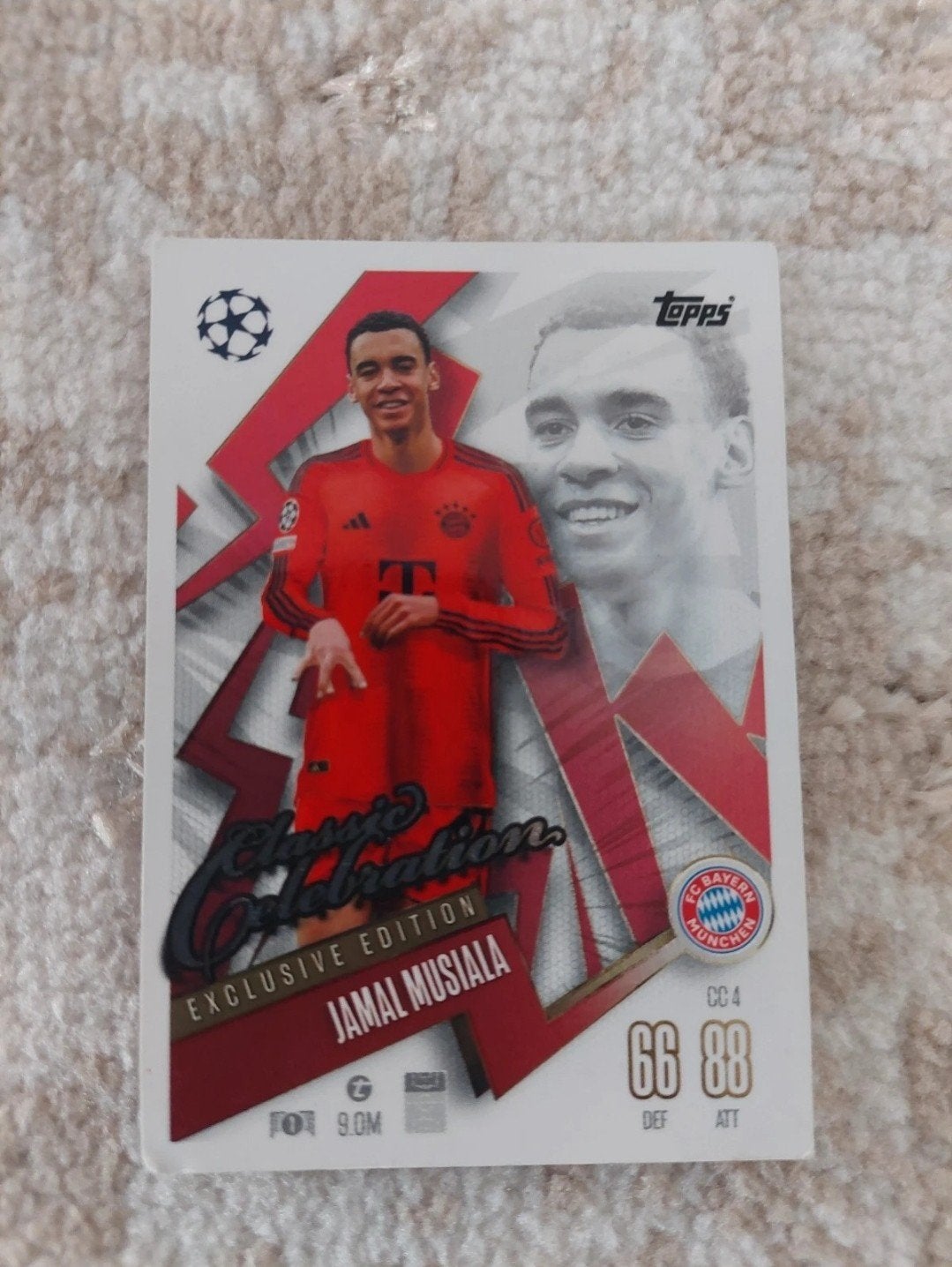 Exclusive Edition Card of Jamal Musisla, Tickets en Kaartjes, Sport | Voetbal, Losse kaart, Eén persoon, Europa of Champions League