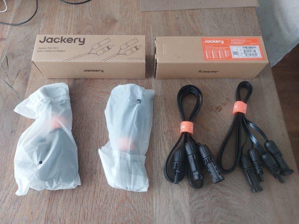 4 X Jackery Flat MC4 Solar Kabel (1.5 meter) - Nieuw, Ophalen of Verzenden, Nieuw, Overige merken, Kabel of Snoer