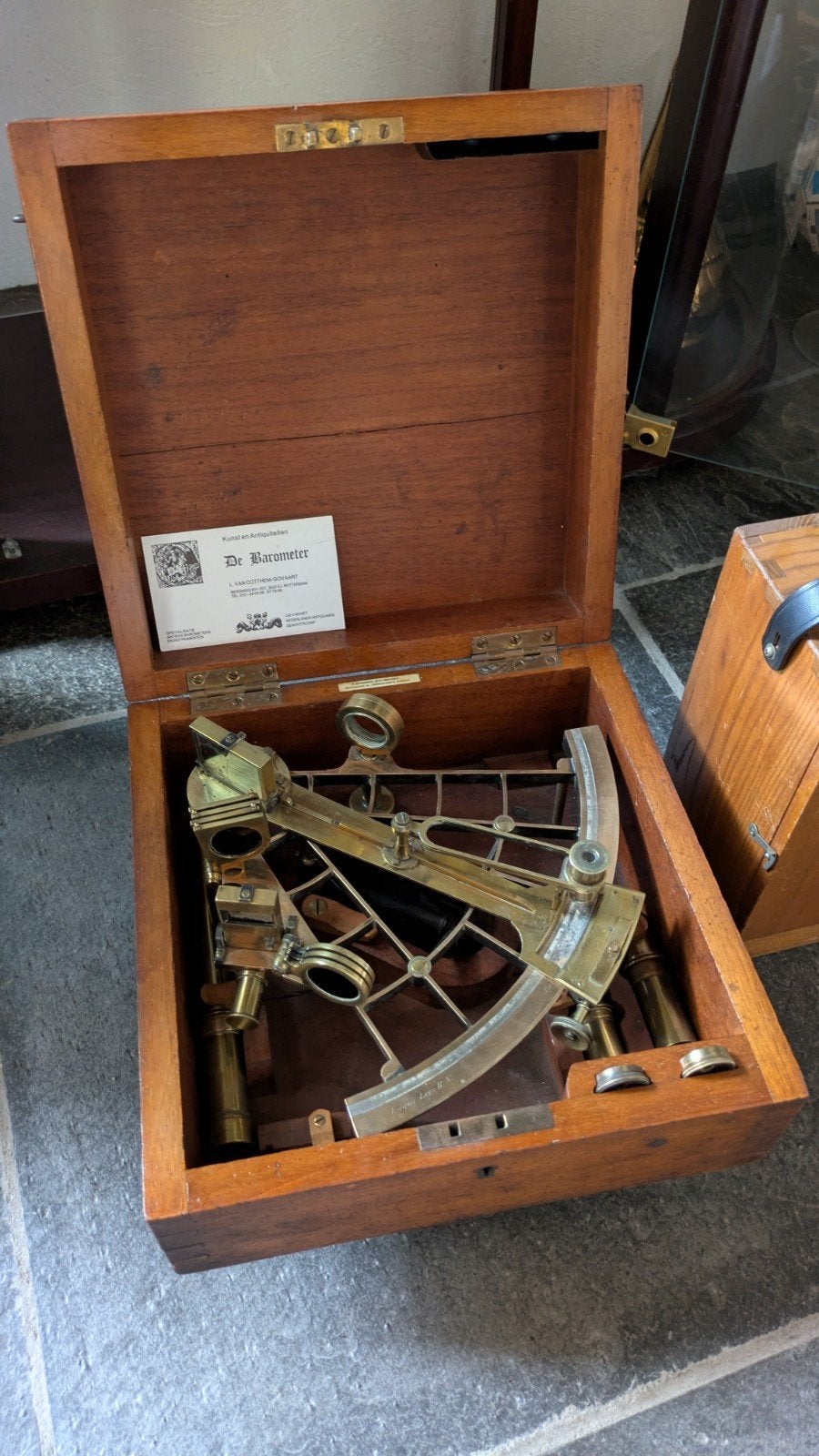 Antieke Sextant J. Coombes, Audio, Tv en Foto, Weerstations en Barometers, Ophalen