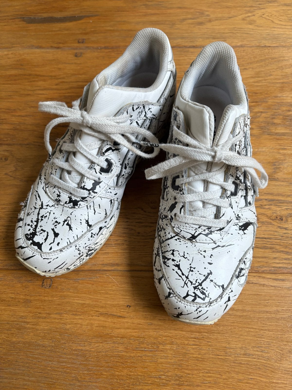 ASICS GEL-LYTE sneakers - Maat 38 - Wit met zwart patroon, Verzenden, Wit, Sneakers of Gympen, Gedragen