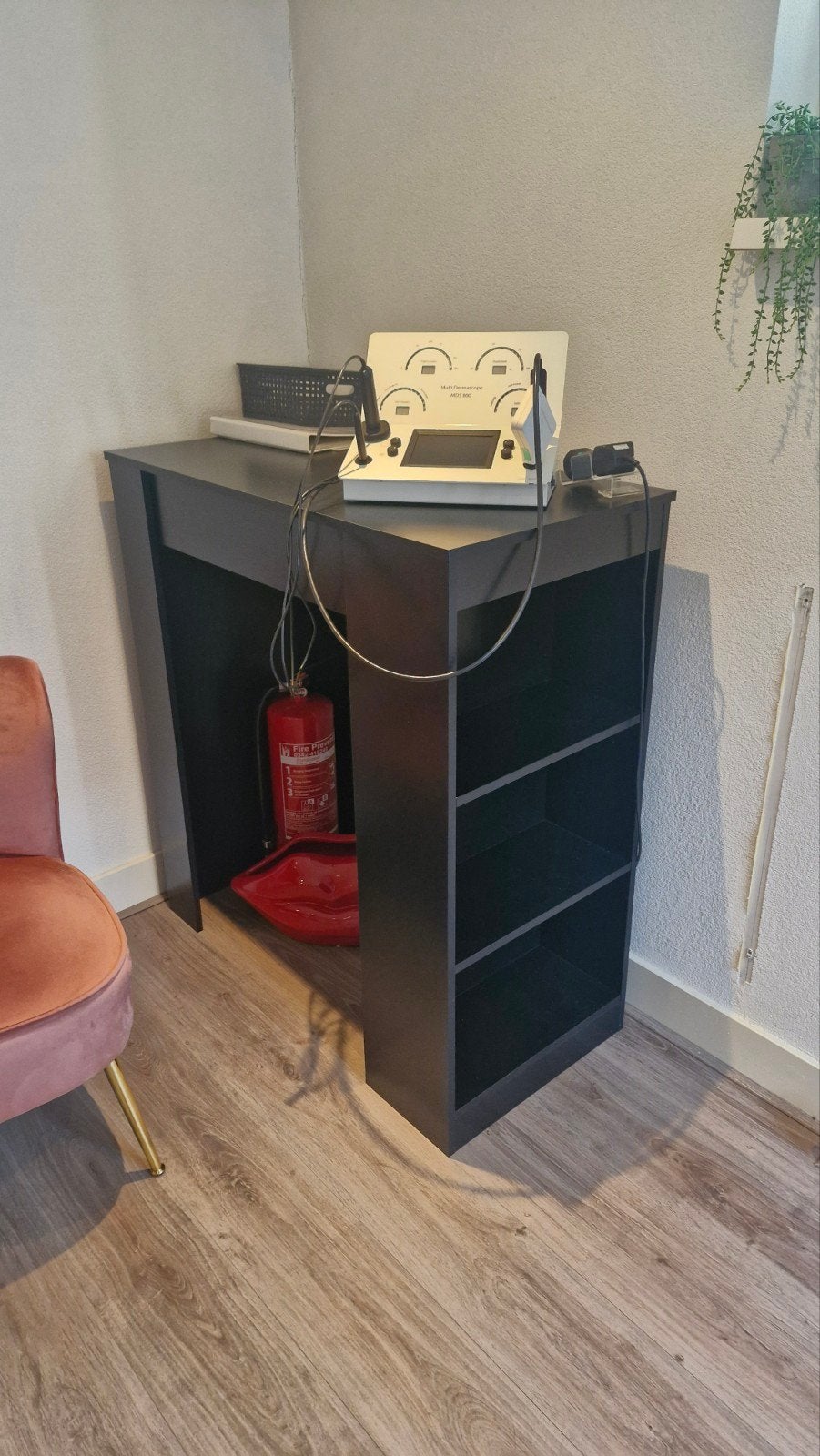 vidaXL Bartafel met schap - Zwart, Ophalen, Zo goed als nieuw, 90 cm of meer