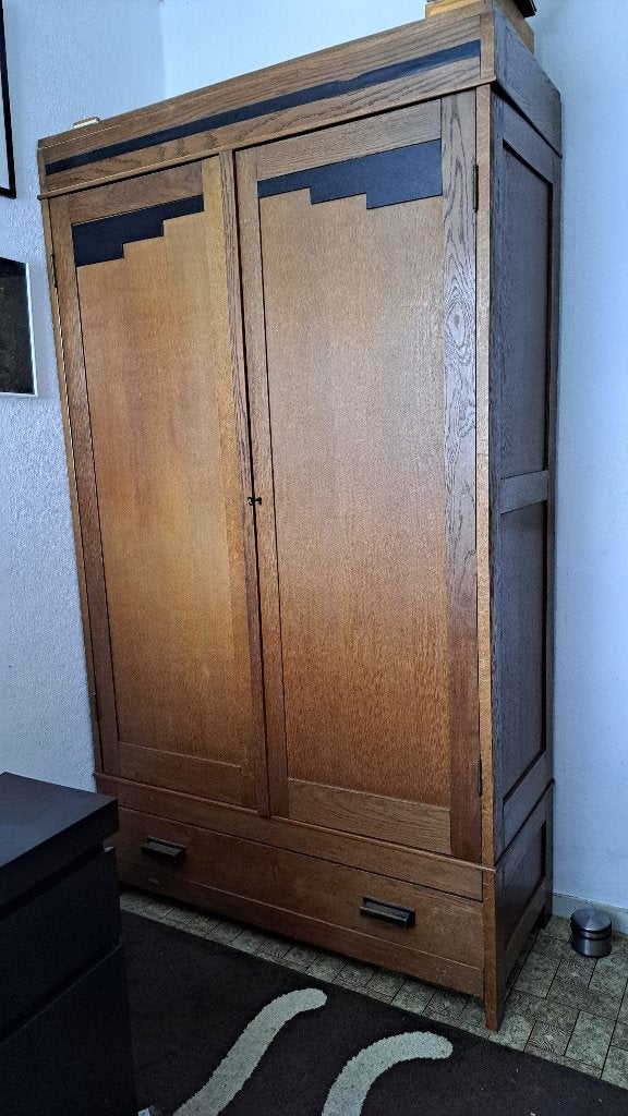 Art deco kledingkast, Gebruikt, 100 tot 150 cm, Art Deco, 150 tot 200 cm