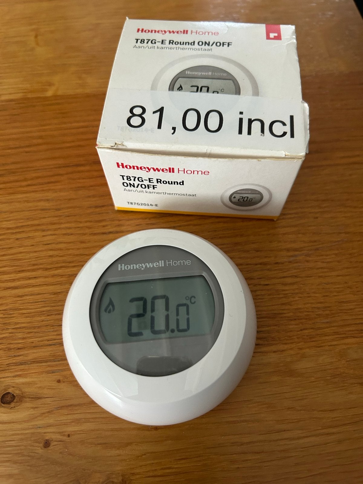 Honeywell Home T87G-E Round ON/OFF Kamerthermostaat, Ophalen of Verzenden, Zo goed als nieuw
