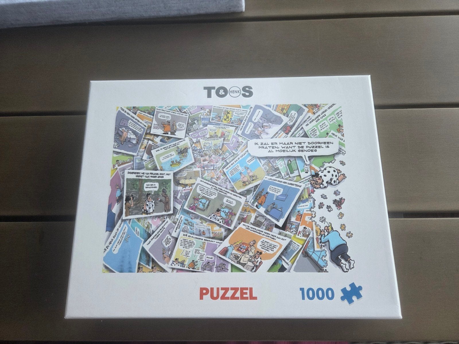 Leuke puzzel Toos en Henk 1000 stukjes compleet, Ophalen of Verzenden, 500 t/m 1500 stukjes, Zo goed als nieuw