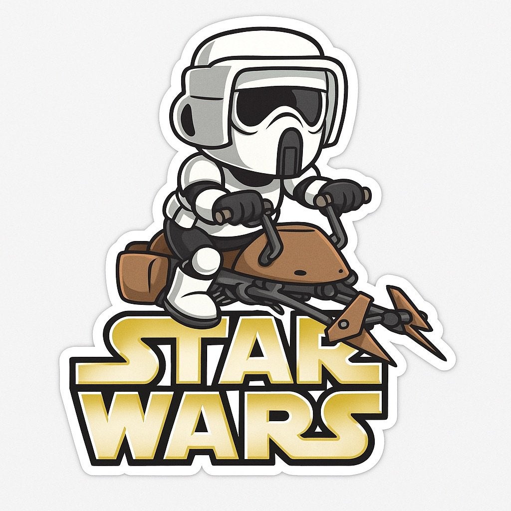 StarWars bikerscout sticker, Ophalen of Verzenden, Nieuw, Film, Tv of Omroep