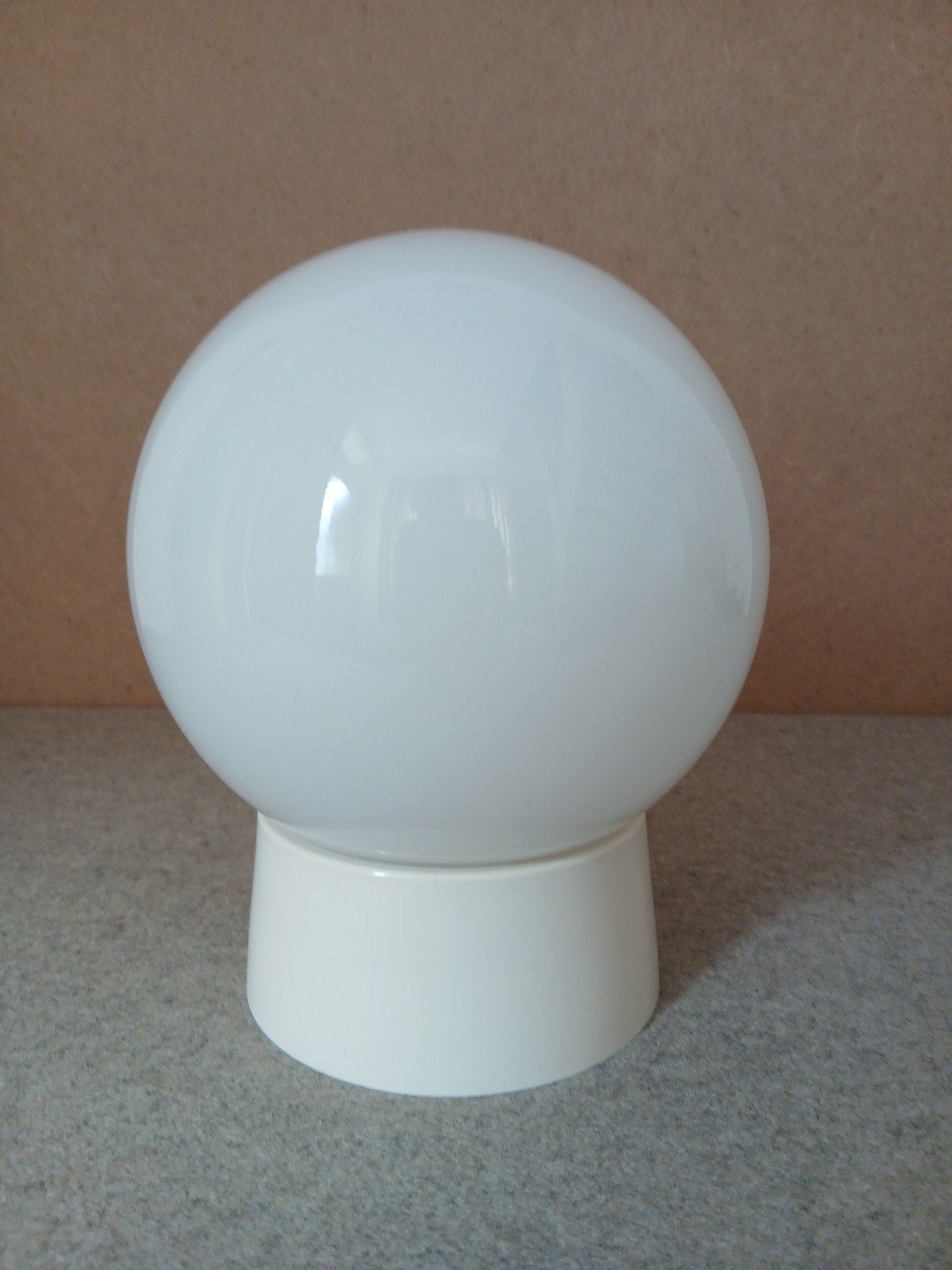 Corodex vintage schroefkogel, bollamp - jaren 60/70, Huis en Inrichting, Gebruikt, Wit, Glas, E27 (groot)