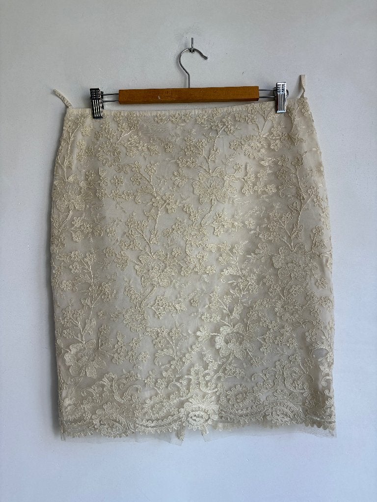 pauw rok beige kant, Maat 38/40 (M), Verzenden, Beige, Pauw