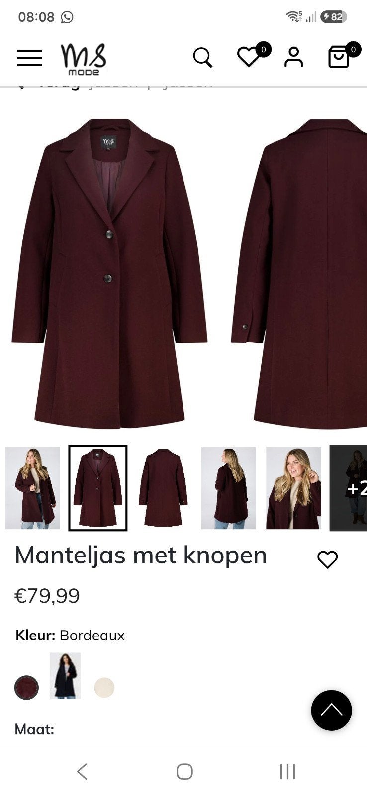 ms mode 52, MS Mode, Ophalen of Verzenden, Nieuw, Jas of Mantel