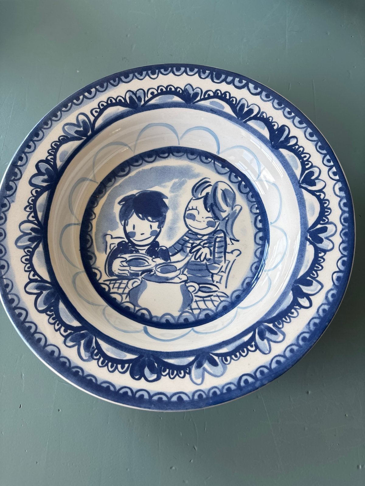 Zes Delfts Blond soepborden in perfecte staat, Ophalen of Verzenden, Zo goed als nieuw, Delftsblauw, Bord(en)