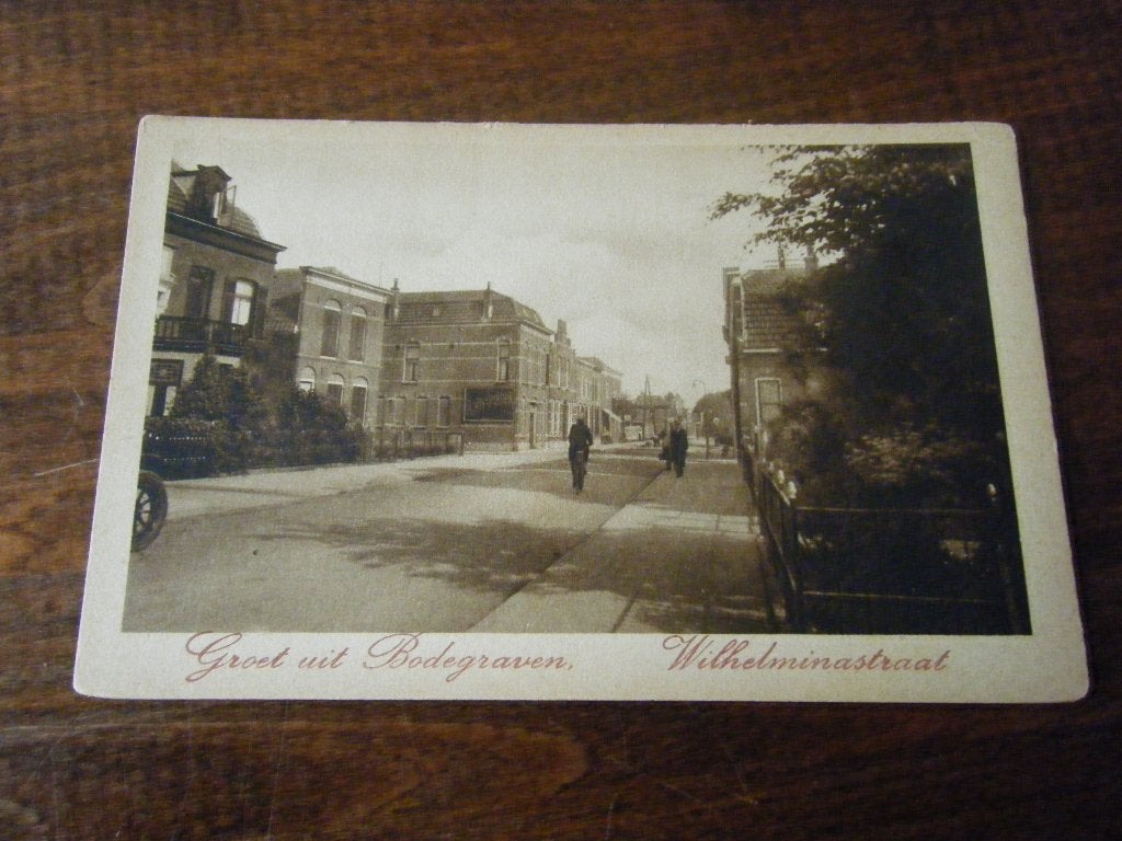 A32 - Bodegraven - Wilhelminastraat - Mooi/Oud, Verzamelen, Ansichtkaarten | Nederland, Ophalen of Verzenden, 1920 tot 1940, Zuid-Holland