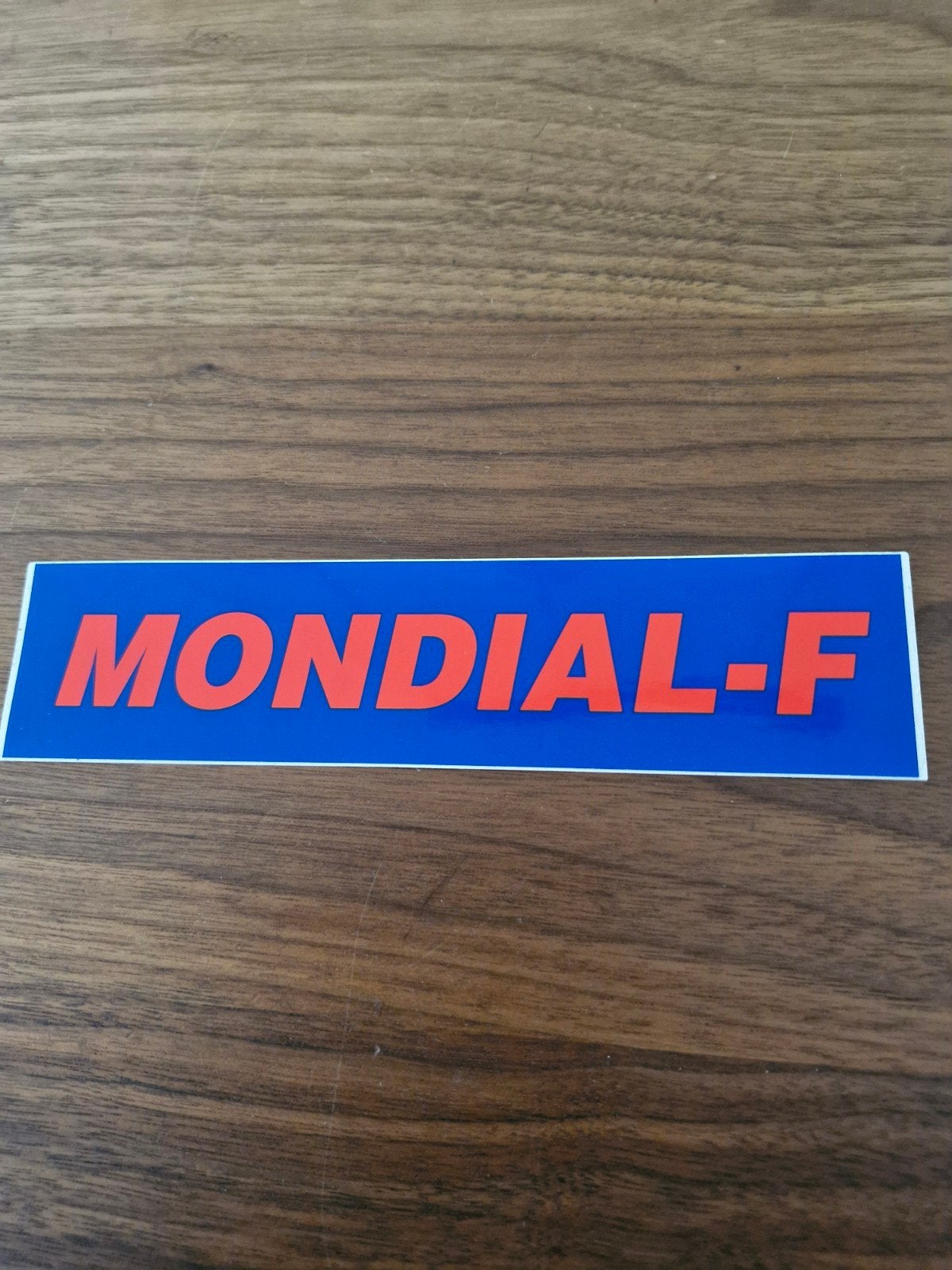 10136 Sticker Mondial- F, Ophalen of Verzenden, Zo goed als nieuw