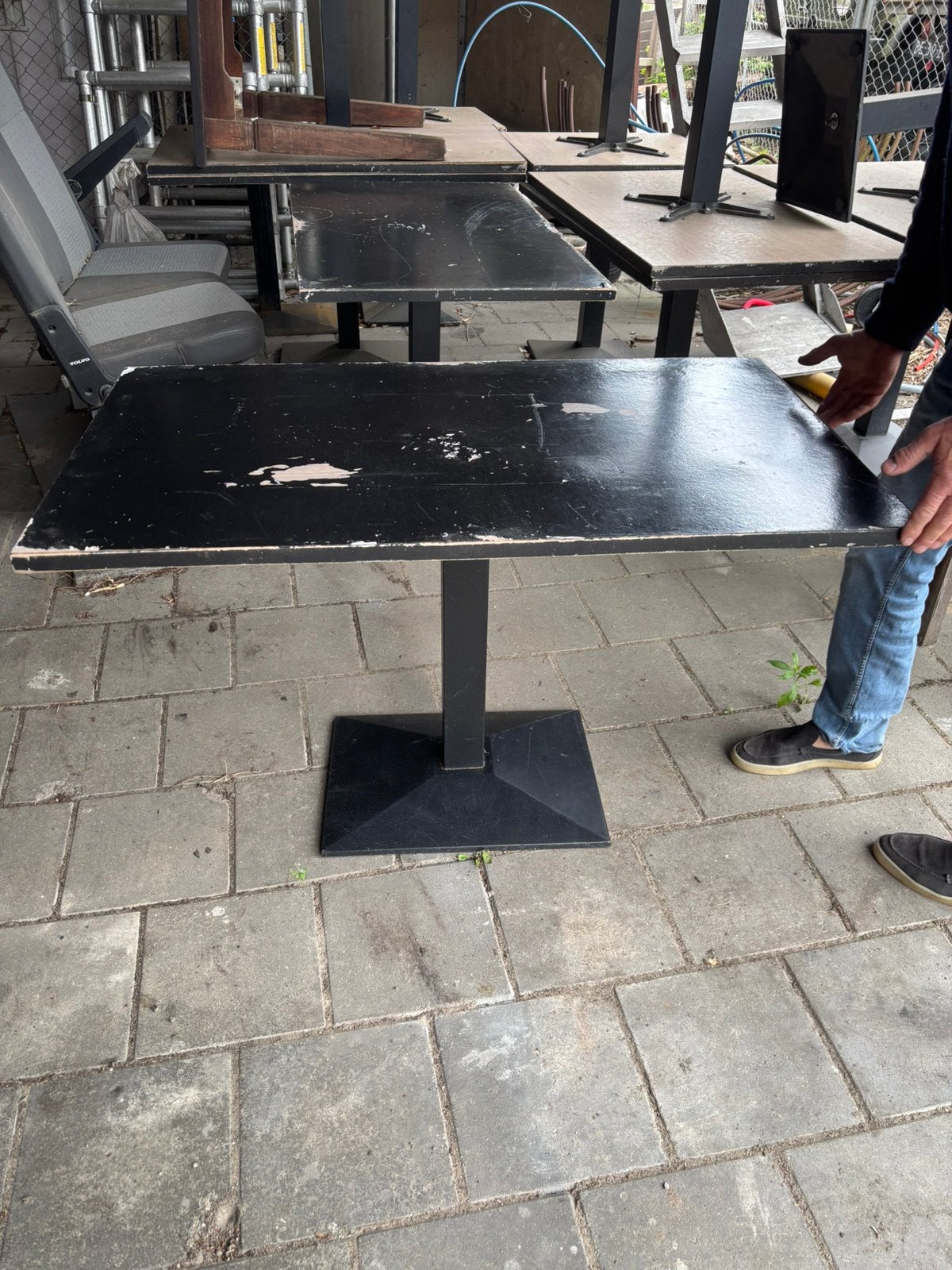 Partij tafels, Tuin en Terras, Tuintafels, Ophalen of Verzenden, Zo goed als nieuw, Rechthoekig, Hout