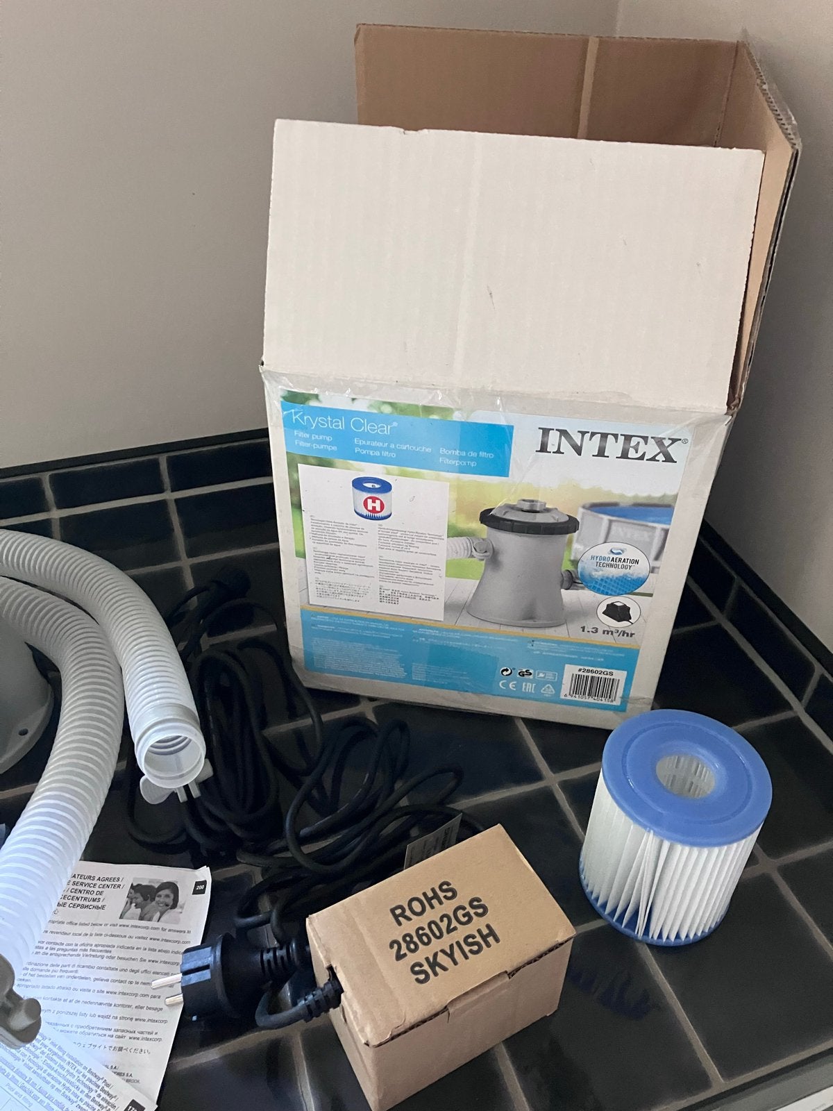 Intex Krystal Clear filterpomp 1.3 m³/uur, Tuin en Terras, Zwembad-toebehoren, Ophalen of Verzenden, Nieuw, Zwembadpomp
