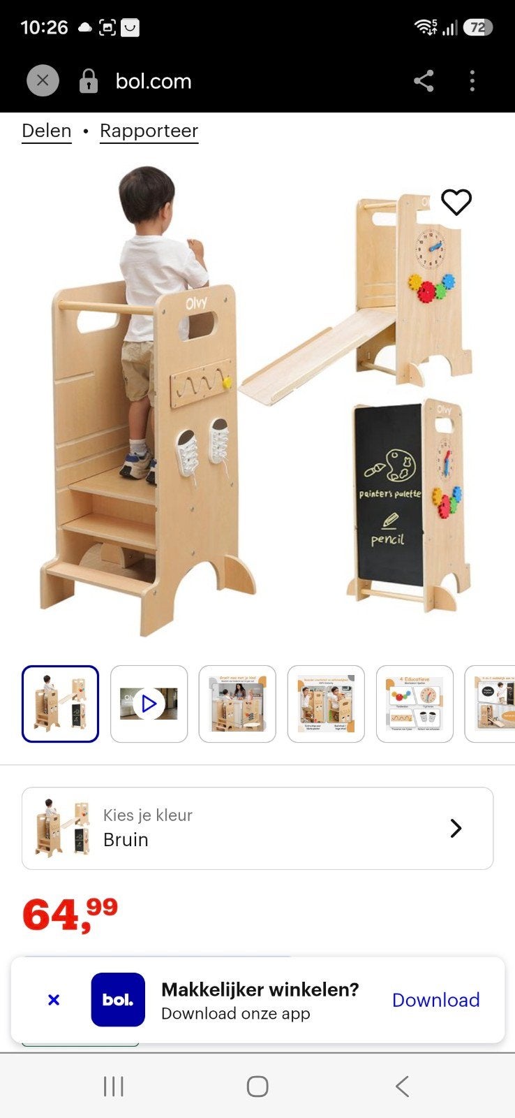 mooie 4 in 1 leertoren. bijna niet gebruikt, Kinderen en Baby's, Ophalen, Zo goed als nieuw