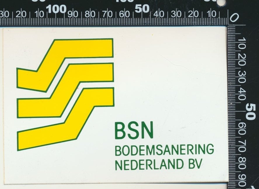 Sticker: BSN - Bodemsanering Nederland, Ophalen of Verzenden, Zo goed als nieuw, Bedrijf of Vereniging