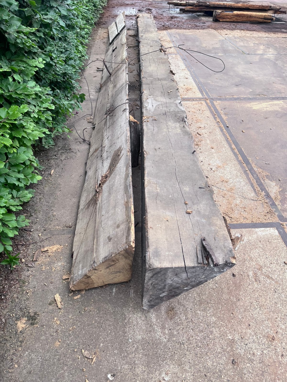 2 lange balken, 7 meter lang, grenen, Ophalen, Zo goed als nieuw, 250 cm of meer, Balken