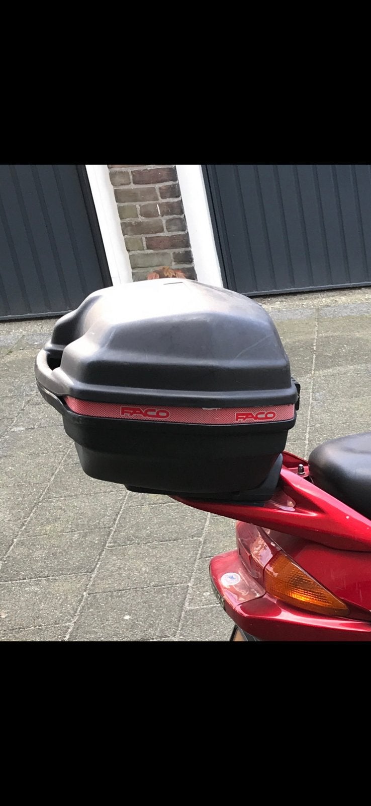 Demontabele helm koffer / top koffer van Faco, Ophalen, Gebruikt, Koffer