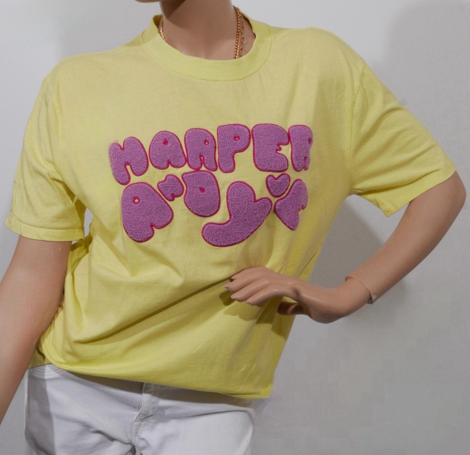 HARPER & EVE geel t-shirt maat S ZGAN, Ophalen of Verzenden, Zo goed als nieuw, Geel, Korte mouw