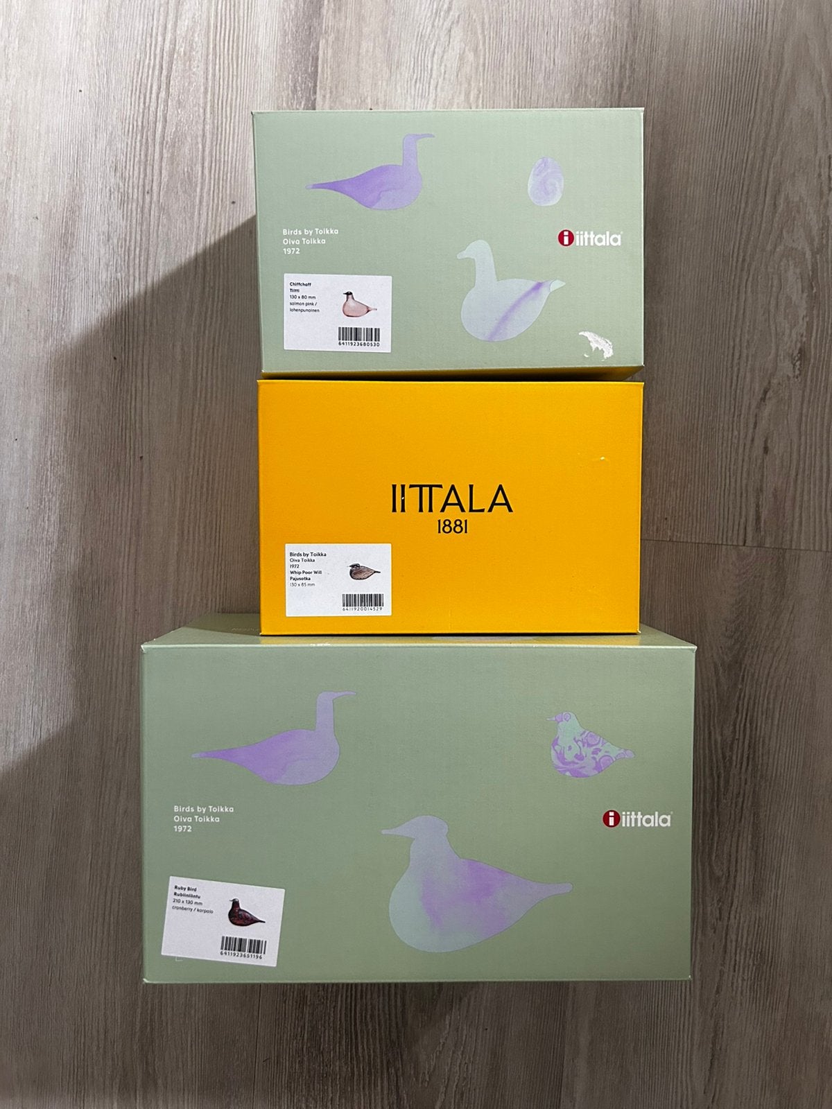 Iittala Birds by Toikka – 3 glazen designvogels, Antiek en Kunst, Ophalen