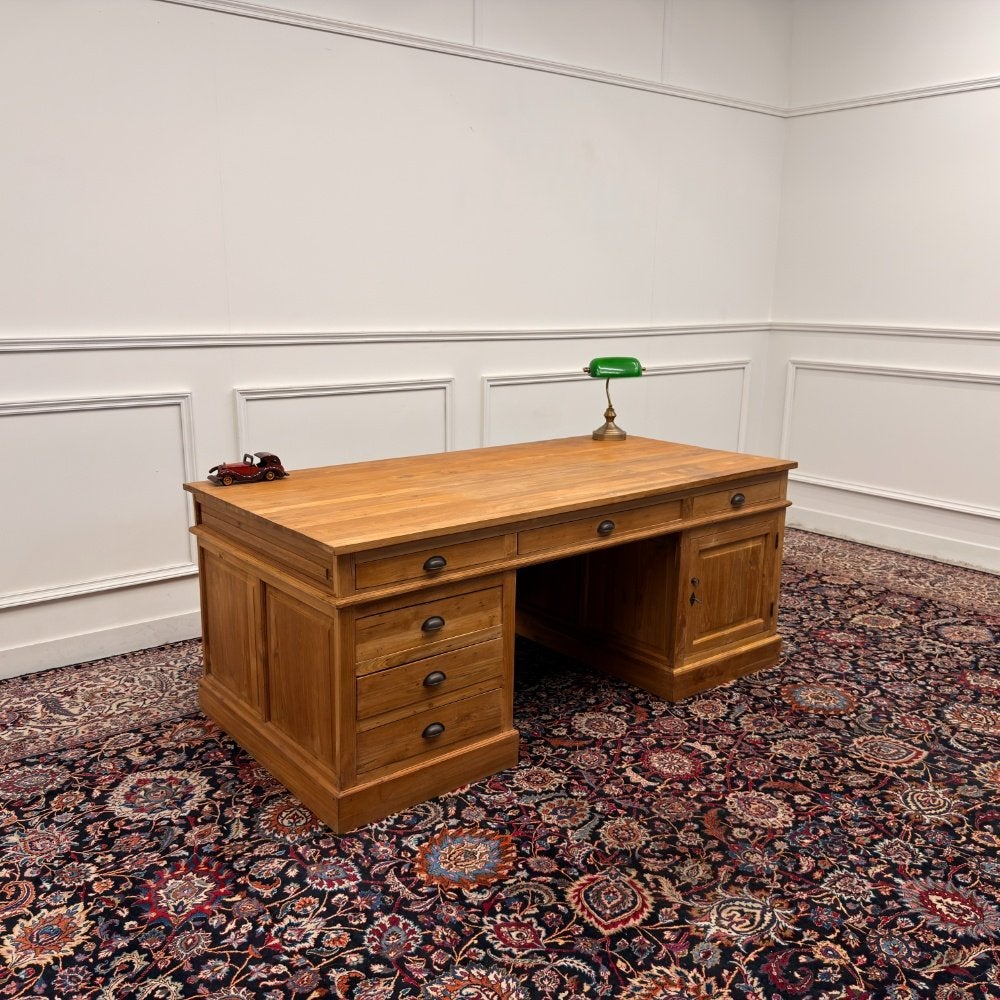 Groot Klassiek Engels Bureau met Achterschot, Antiek en Kunst, Ophalen of Verzenden
