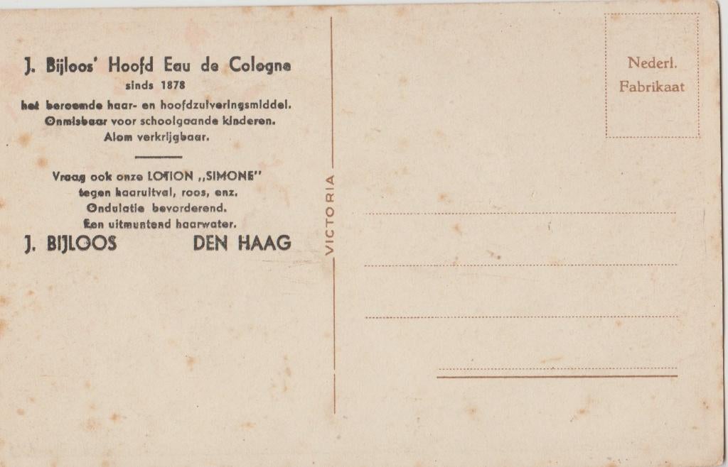j bijloos den haag eau de cologne haarwater, Ophalen of Verzenden, Gebruikt, Overige typen