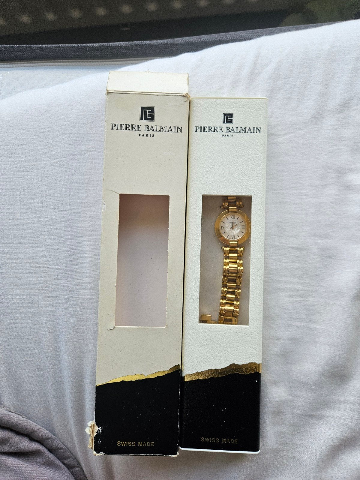 Vintage Pierre Balmain Swiss horloge - defect, Sieraden, Tassen en Uiterlijk, Verzenden