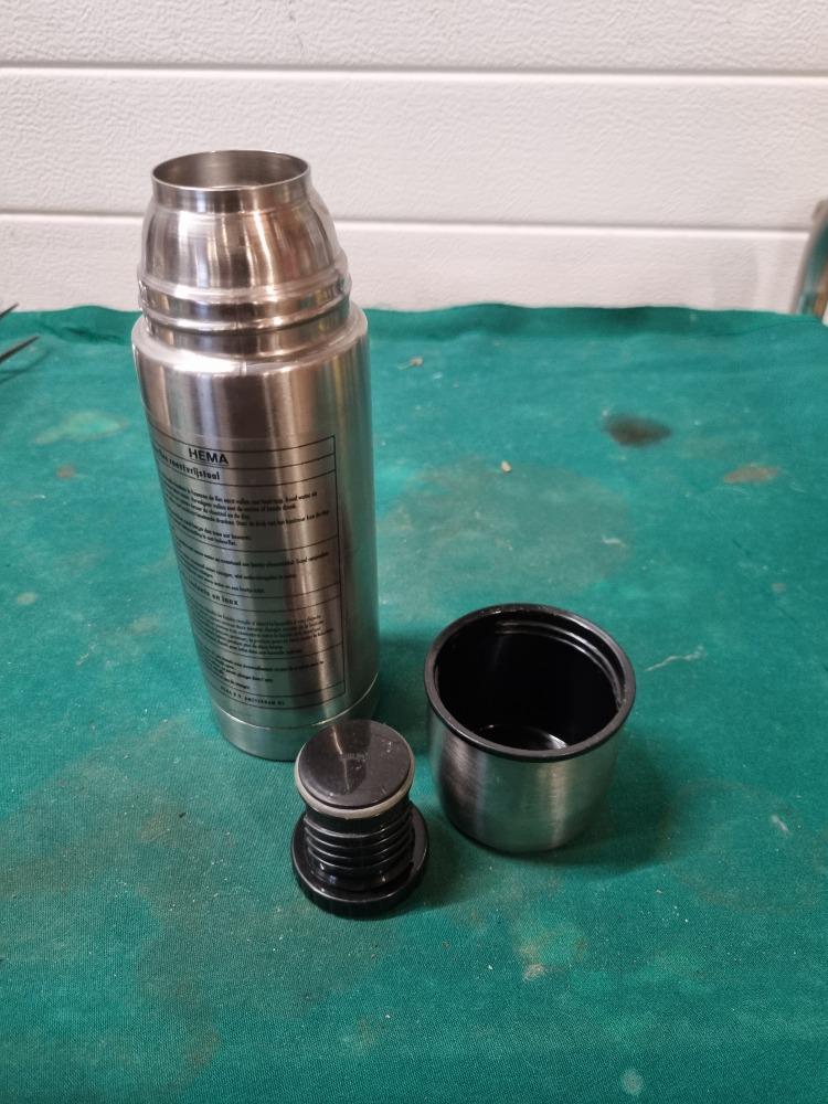 thermosfles met drinkkop rvs, Ophalen of Verzenden, 'T Olde Gre-j, Info@toldegrej.nl, Endepoelstraat 20f Didam
