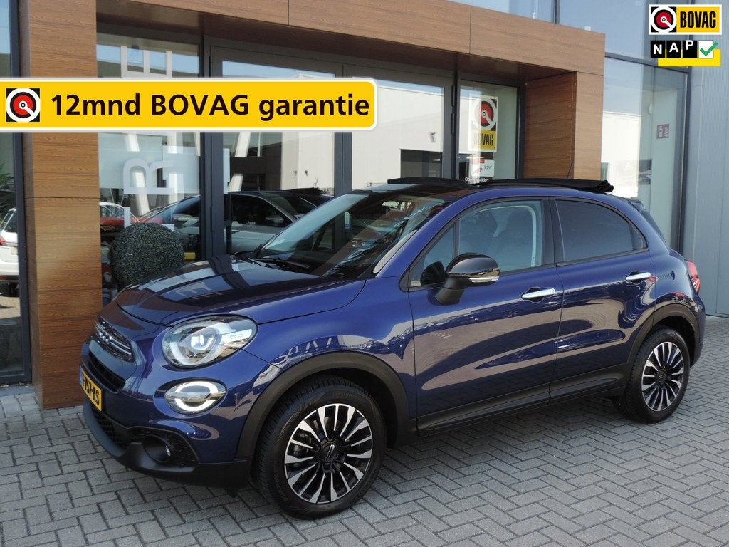 Fiat 500 X 1.5 Hybrid Cabrio AUTOMAAT 24.000km | 1e Eig | LE, Auto's, Fiat, 12 maanden, Gebruikt, 4 cilinders, Blauw