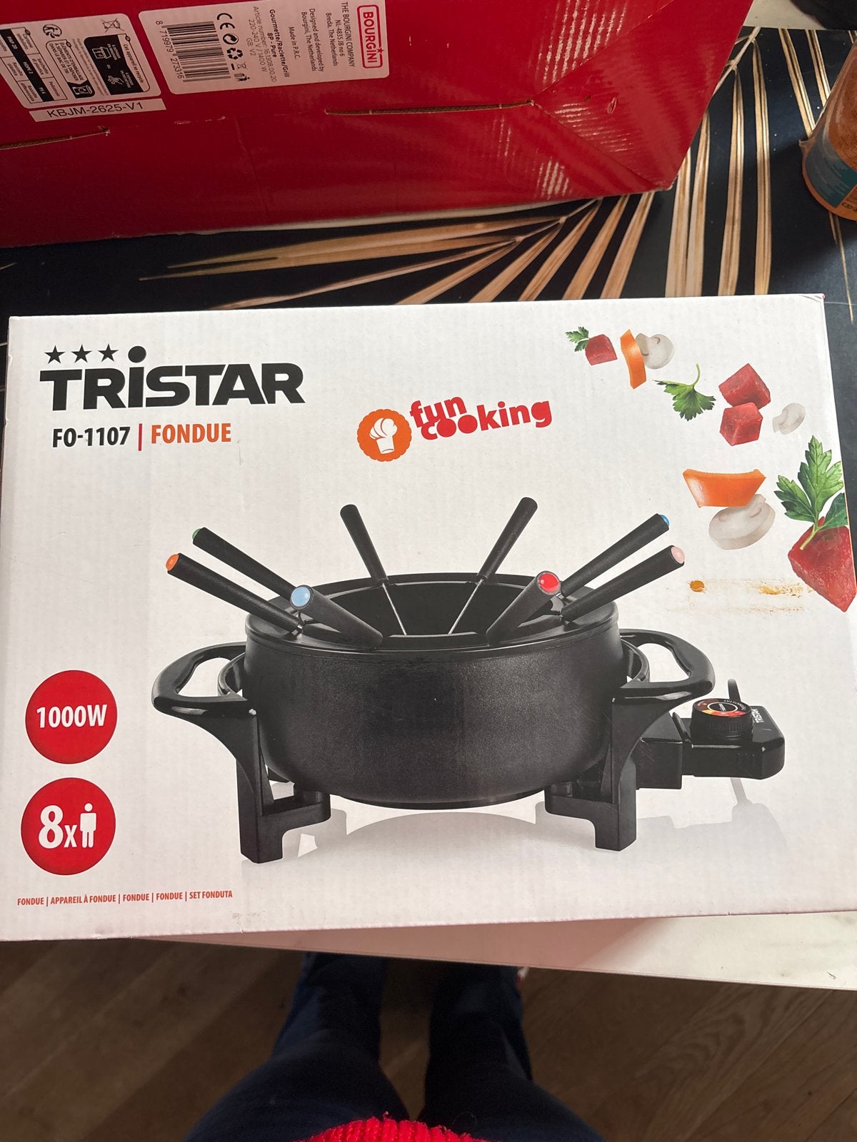 Tristar FO-1107 Elektrische Fonduepan 1000W - Nieuw, Ophalen of Verzenden, Nieuw, Elektrisch, Fonduepan