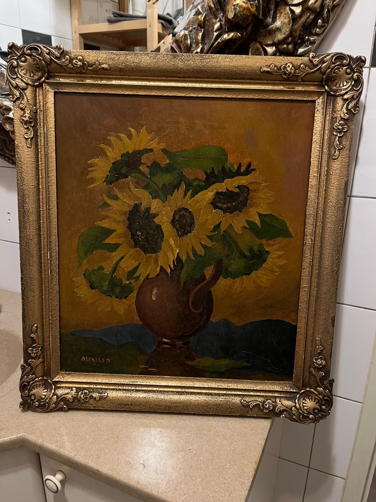 Antiek olieverf bloemen stilleven schilderij, Antiek en Kunst, Kunst | Schilderijen | Klassiek, Ophalen