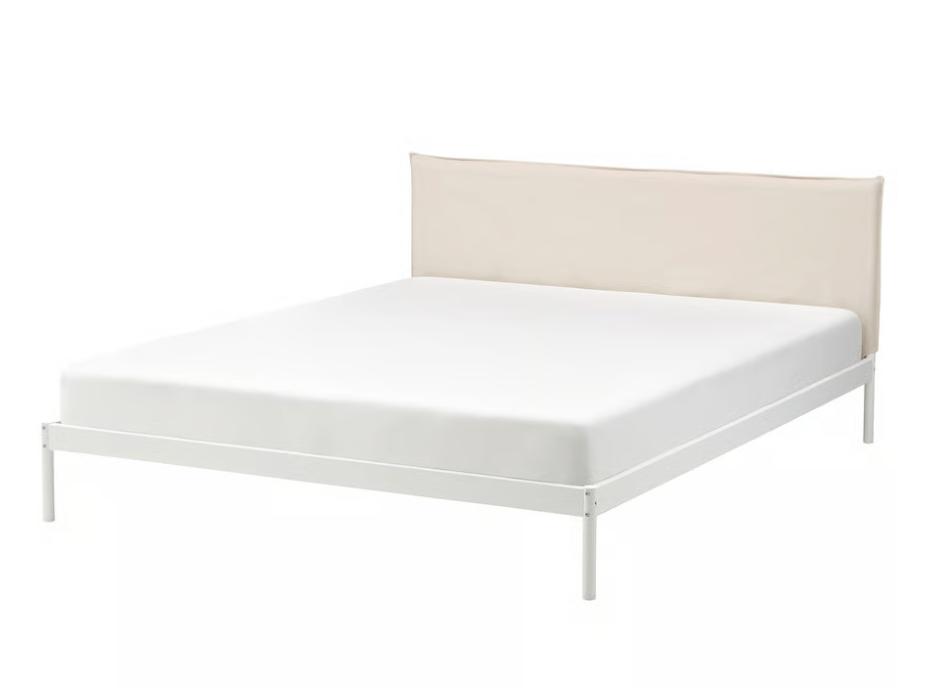 Ikea Kleppstad bed 160x200, Ophalen, Gebruikt, Wit, Tweepersoons