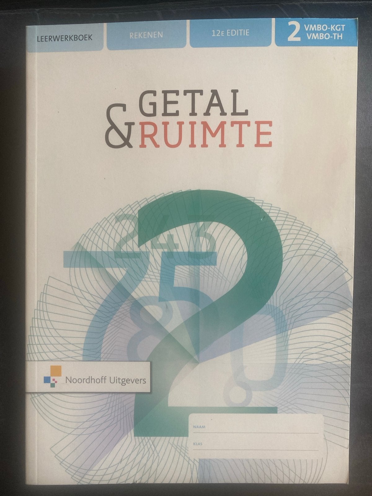 Getal & Ruimte Rekenen 2 VMBO-KGT/TH 12e editie, Ophalen of Verzenden, Zo goed als nieuw, VMBO, Overige vakken