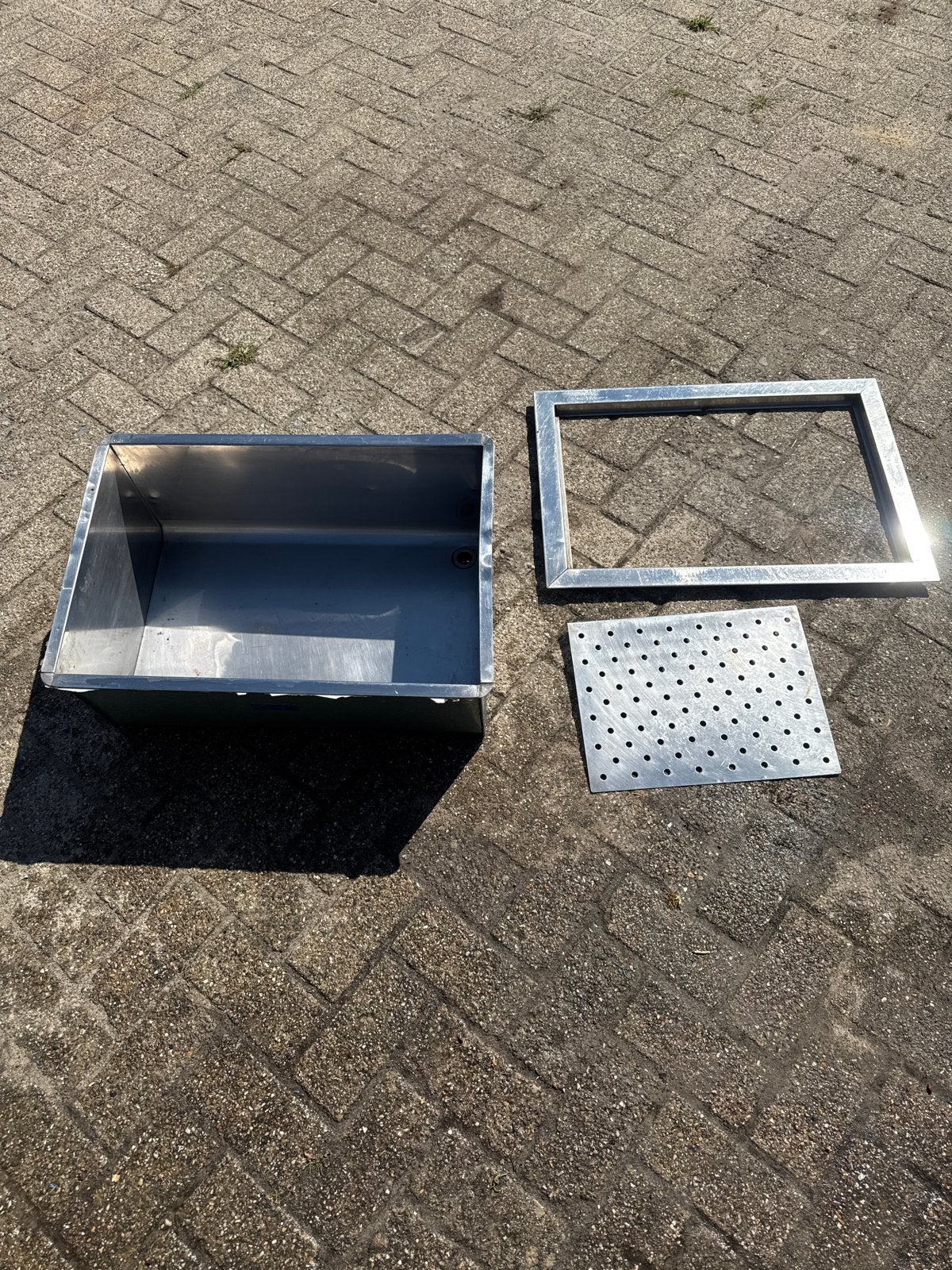 RVS Spoelbak met Afdruiprek  Kwaliteit, Ophalen, Gebruikt