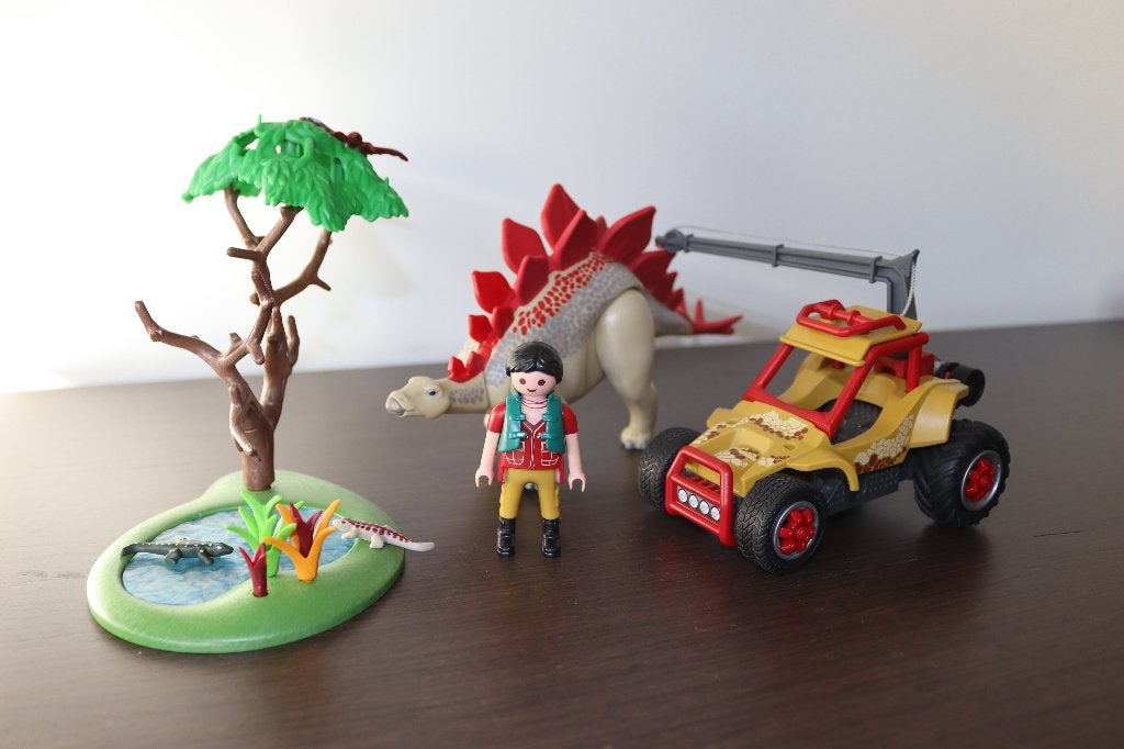 Playmobil, Dinos Stegosaurus met buggy, Ophalen of Verzenden, Zo goed als nieuw, Complete set